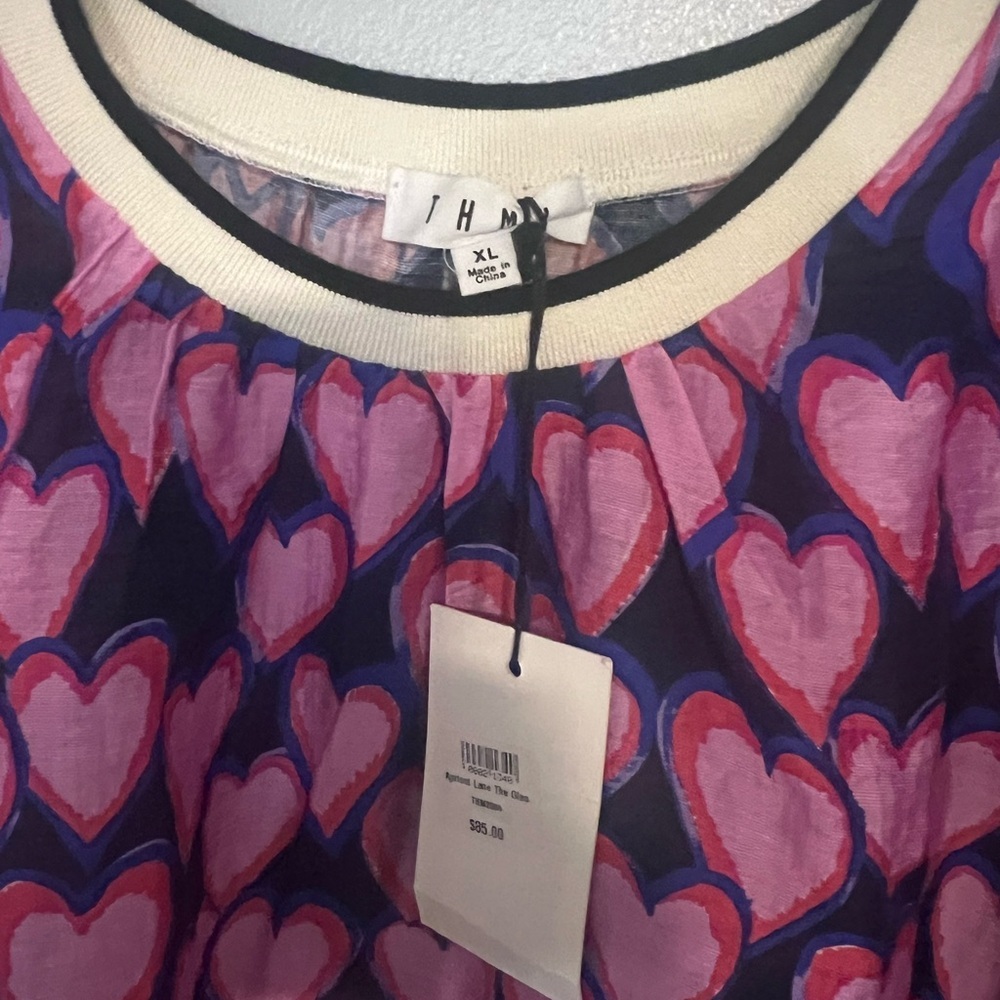 THML Pink and Purple Heart Blouse - Picture 5 of 7